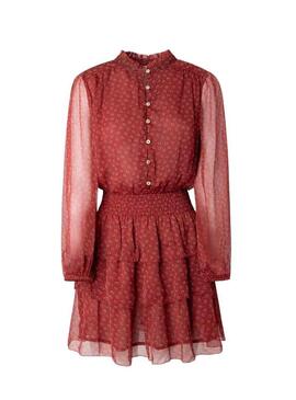 Vestido Pepe Jeans Delia Flores para Mujer Rojo