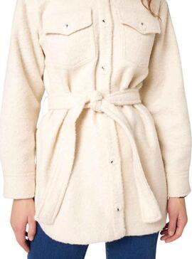 Chaqueta Naf Naf Sobrecamisa para Mujer Beige