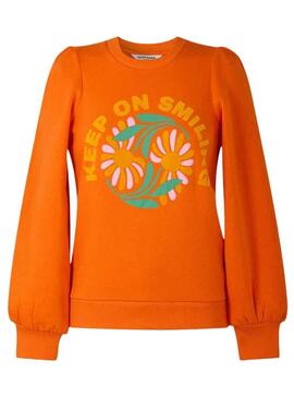 Sudadera Naf Naf Estampado para Mujer Naranja