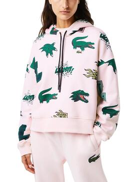 Sudadera Lacoste Holiday Rosa para Mujer