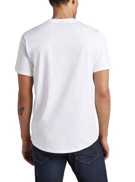 Camiseta G Star Raw Compact para Hombre Blanca
