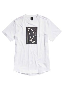 Camiseta G Star Raw Compact para Hombre Blanca