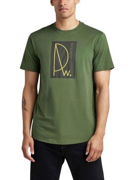 Camiseta G Star Raw Compact para Hombre Verde