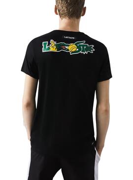 Camiseta Lacoste Holiday Negro para Hombre