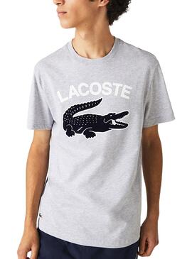 Camiseta Lacoste Big Logo Gris para Hombre