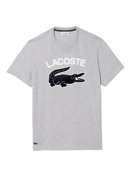 Camiseta Lacoste Big Logo Gris para Hombre