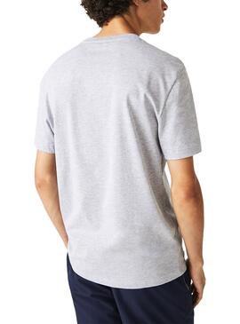 Camiseta Lacoste Big Logo Gris para Hombre