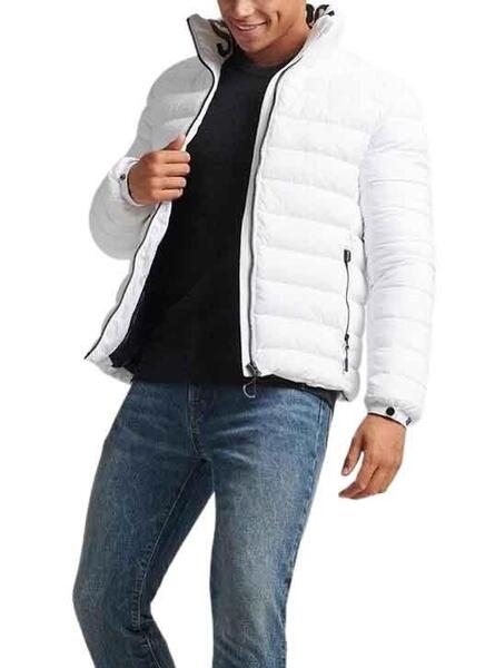 sangrado no pagado terrorismo Chaqueta Superdry Code Acolchada Hombre Blanca