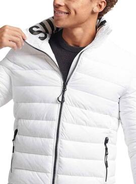 Chaqueta Superdry Code Acolchada Hombre Blanca