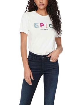 Camiseta Only Kita Epic Blanca para  Mujer