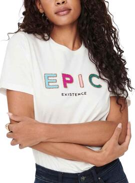 Camiseta Only Kita Epic Blanca para  Mujer