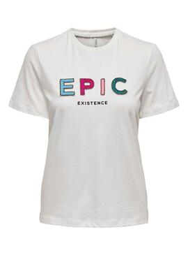 Camiseta Only Kita Epic Blanca para  Mujer