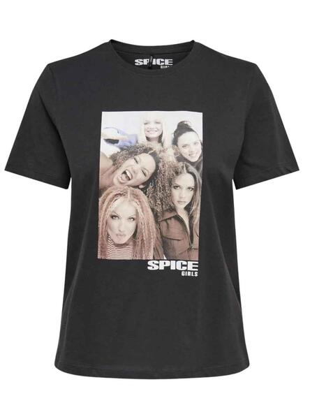 Camiseta Only Spice Girls Negra para Mujer 