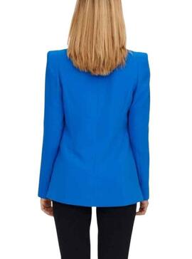 Blazer Only Gry Botones para Mujer Azul Eléctrico