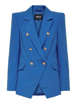 Blazer Only Gry Botones para Mujer Azul Eléctrico