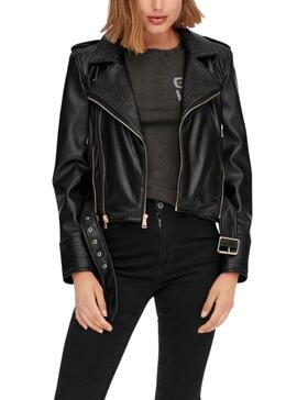 Chaquera Only Ea Faux Biker para Mujer Negra