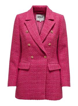 Blazer Only Corinna Tweed para Mujer Rosa