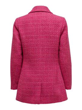 Blazer Only Corinna Tweed para Mujer Rosa