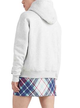 Sudadera Tommy Jeans Relaxed para Mujer Gris