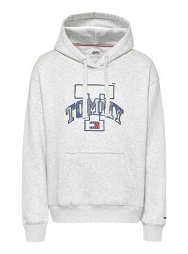 Sudadera Tommy Jeans Relaxed para Mujer Gris