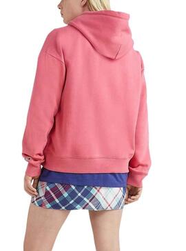 Sudadera Tommy Jeans Relaxed para Mujer Rosa