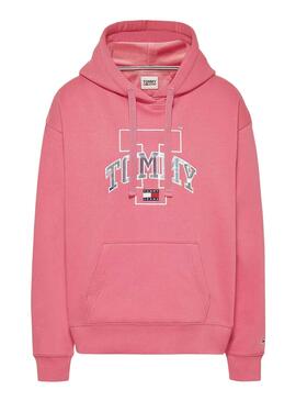 Sudadera Tommy Jeans Relaxed para Mujer Rosa