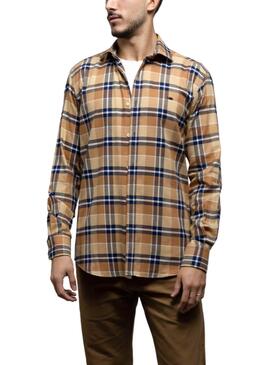 Camisa Klout Camel Cuadros para Hombre