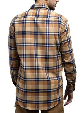 Camisa Klout Camel Cuadros para Hombre