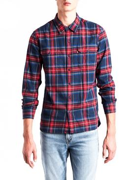 dramático estrecho cumpleaños Camisa Levis Jackson Worker Rojo Hombre