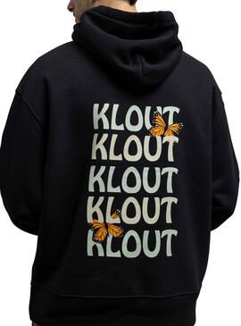 Sudadera Klout Butterfly Negro para Hombre y Mujer