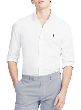 Camisa Polo Ralph Lauren Lino Blanco Hombre