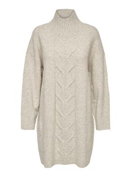 Vestido Only Mica Espiga para Mujer Beige