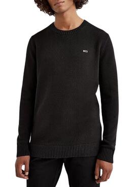 Jersey Tommy Jeans Essential Negro Para Hombre