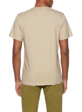 Camiseta Tommy Jeans Entry Athletics Beige Hombre