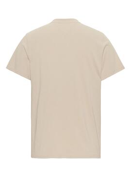 Camiseta Tommy Jeans Entry Athletics Beige Hombre