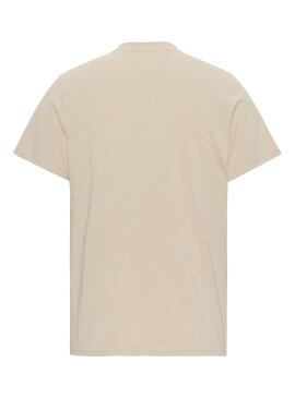 Camiseta Tommy Jeans Entry Athletics Beige Hombre