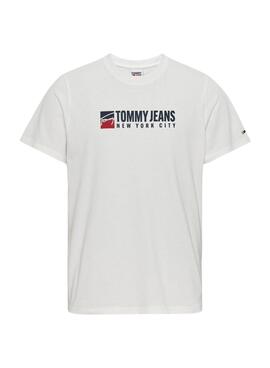 Camiseta Tommy Jeans Entry Athletics Blanca Hombre