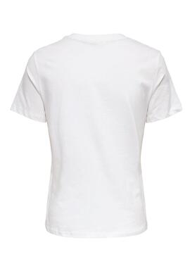 Camiseta Only Aria Flores para Mujer Blanca
