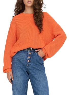 Jersey Only Bella Life Relaxed para Mujer Naranja