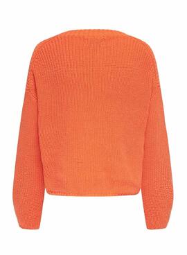 Jersey Only Bella Life Relaxed para Mujer Naranja