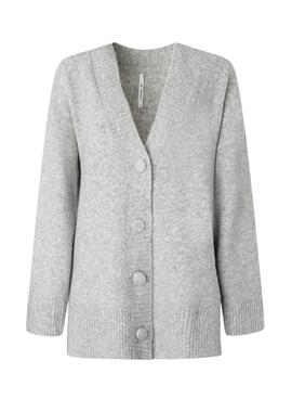 Chaqueta Pepe Jeans Pico Brenda Para Mujer Gris