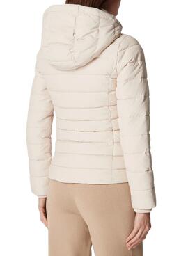 Chaqueta Tommy Jeans Basic Beige Para Mujer