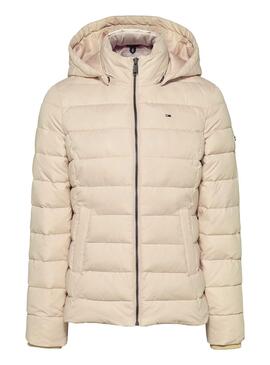 Chaqueta Tommy Jeans Basic Beige Para Mujer