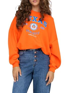 Sudadera Only Gisa Relax para Mujer Naranja