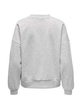 Sudadera Only Gisa Relax para Mujer Gris