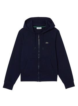 Sudadera Lacoste Basic Hood Zip Azul para Mujer