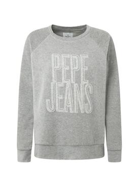 Sudadera Pepe Jeans Ruby Gris Para Mujer