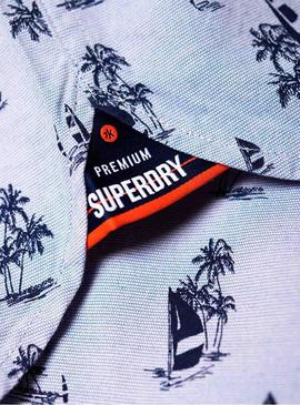 Camisa Superdry Premium Shoreditch Azul Hombre