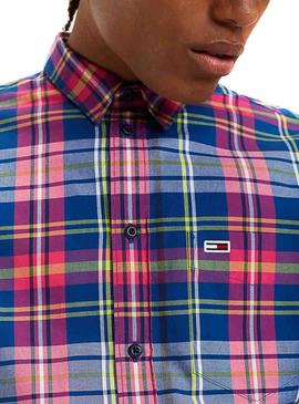 Camisa Tommy Jeans Essential Big Check Hombre