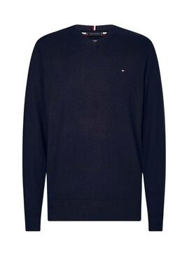 Jersey Tommy Hilfiger Básico para Hombre Marino